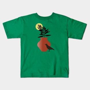 Boho Pot and Pigeon Kids T-Shirt